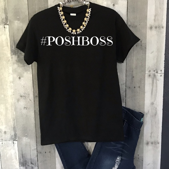 Custom Tops - Posh Boss Black Graphic Tee Shirt Small-3Xl